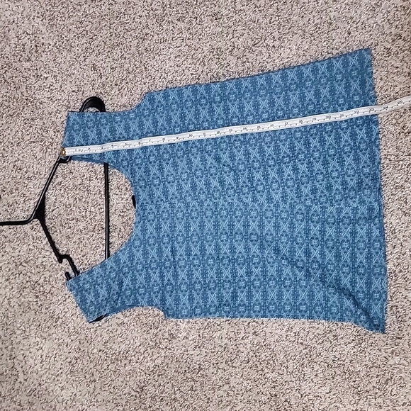 Blue/Aqua Maggie's Organics Tank Top Large Cotton - Picture 6 of 6